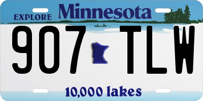 MN license plate 907TLW