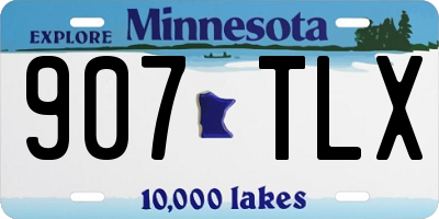 MN license plate 907TLX