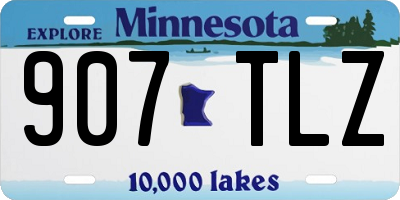 MN license plate 907TLZ