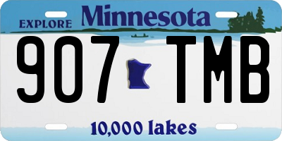 MN license plate 907TMB