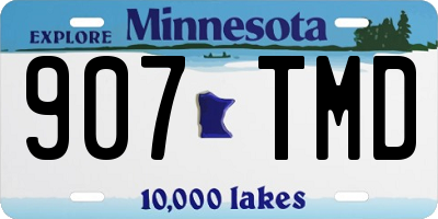 MN license plate 907TMD