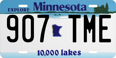 MN license plate 907TME