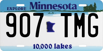 MN license plate 907TMG