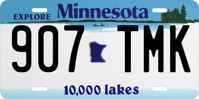 MN license plate 907TMK