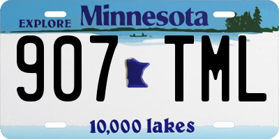MN license plate 907TML