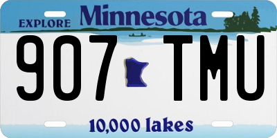 MN license plate 907TMU