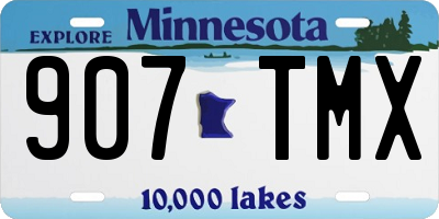 MN license plate 907TMX