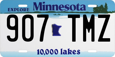 MN license plate 907TMZ
