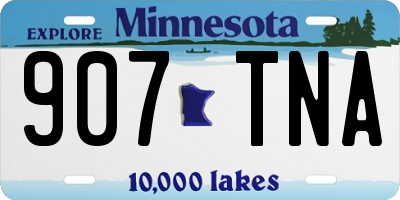 MN license plate 907TNA