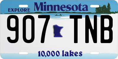 MN license plate 907TNB