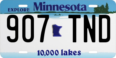 MN license plate 907TND