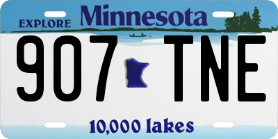 MN license plate 907TNE