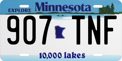 MN license plate 907TNF