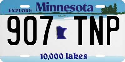 MN license plate 907TNP