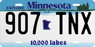 MN license plate 907TNX