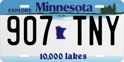 MN license plate 907TNY