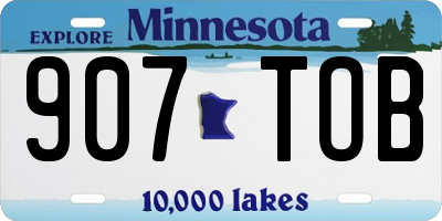 MN license plate 907TOB