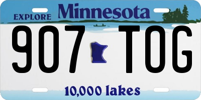 MN license plate 907TOG