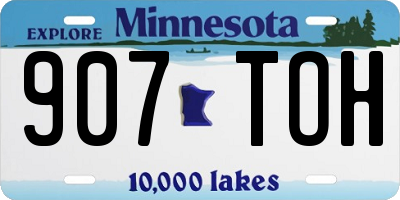 MN license plate 907TOH