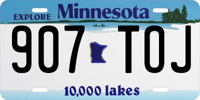 MN license plate 907TOJ