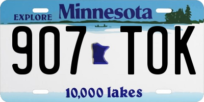 MN license plate 907TOK