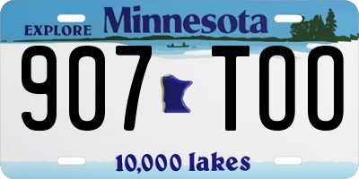 MN license plate 907TOO