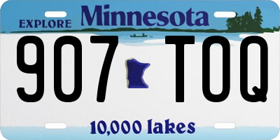 MN license plate 907TOQ