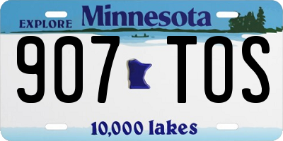 MN license plate 907TOS