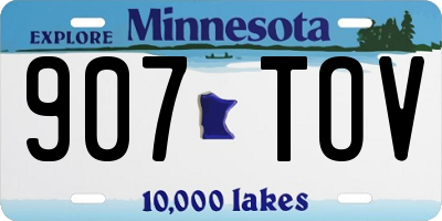 MN license plate 907TOV