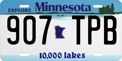 MN license plate 907TPB