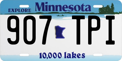 MN license plate 907TPI