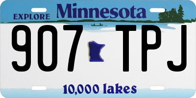 MN license plate 907TPJ