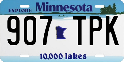 MN license plate 907TPK