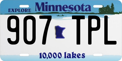 MN license plate 907TPL