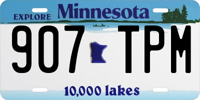 MN license plate 907TPM