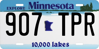 MN license plate 907TPR