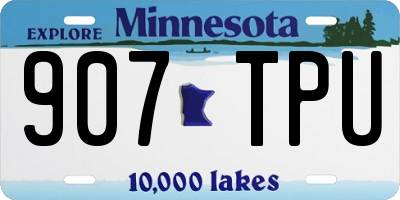 MN license plate 907TPU