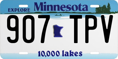 MN license plate 907TPV