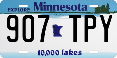 MN license plate 907TPY