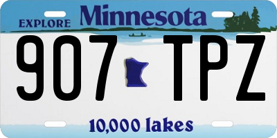 MN license plate 907TPZ