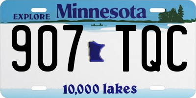 MN license plate 907TQC