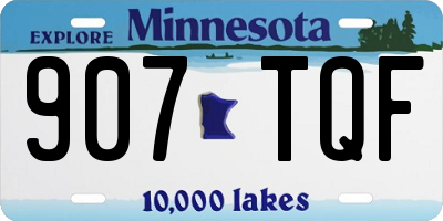 MN license plate 907TQF