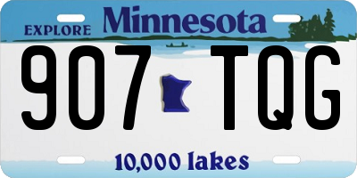 MN license plate 907TQG