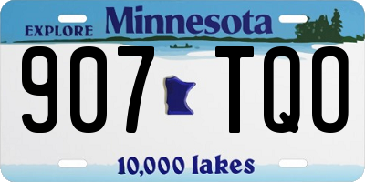 MN license plate 907TQO