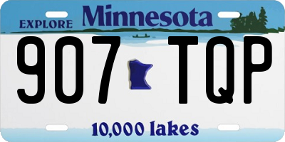 MN license plate 907TQP