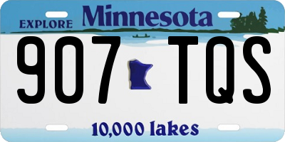 MN license plate 907TQS