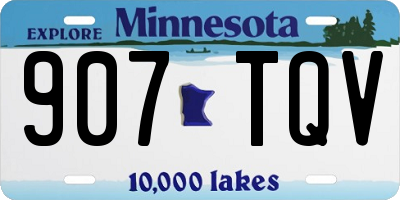 MN license plate 907TQV