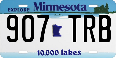 MN license plate 907TRB