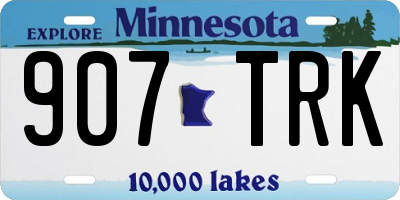 MN license plate 907TRK