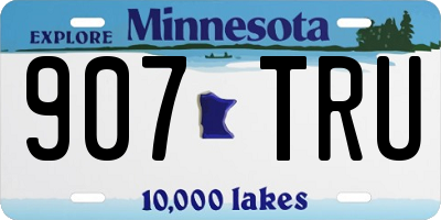 MN license plate 907TRU